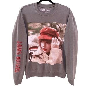 Taylor Swift Red Album Cover Taylors Version Oversized Unisex Sweatshirt Sz S